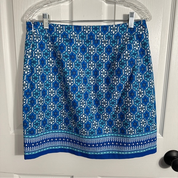 Gorgeous Talbots Black Label fully lined skirt, size 6, blue border design - Picture 7 of 7